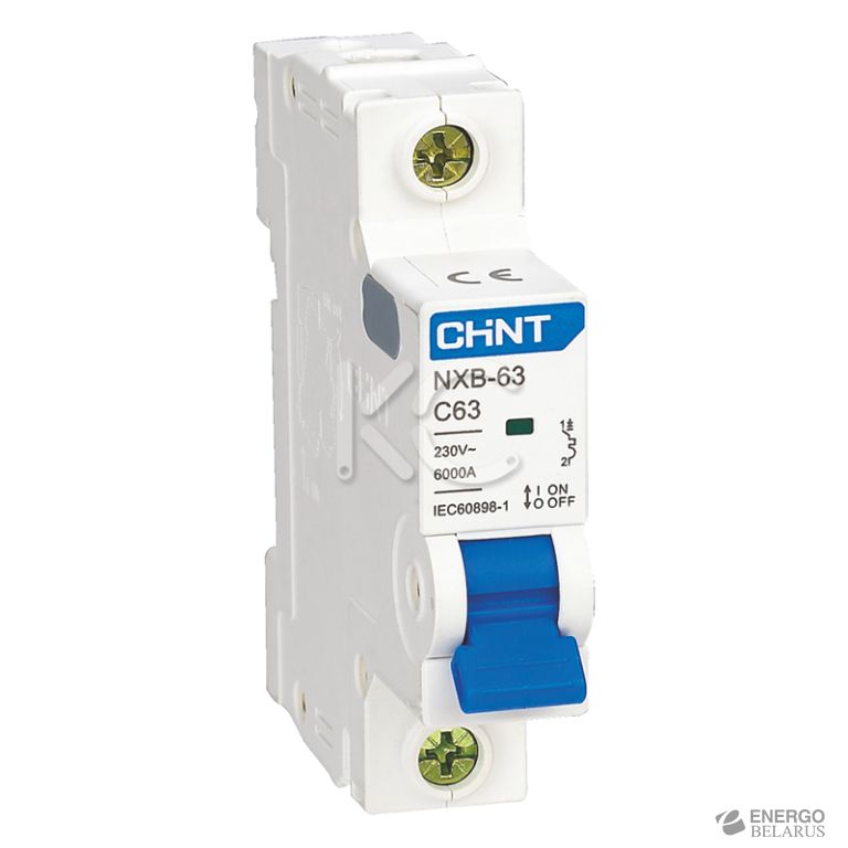 Автоматический выключатель NXB-63 1P 10A 6кА х-ка D (R) (CHINT)