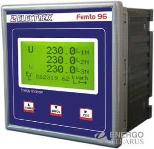 Энергосчетчик-Энергоанализатор FEMTO 96 RS485 230-240V ENERGY ANALYZER