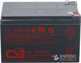 Батарея аккумуляторная CSB HR 1251W F2 12V/12Ah