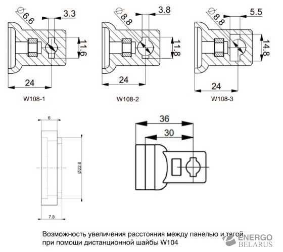 Направляющая для тяг W108