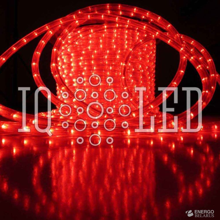 Дюралайт круглый 2W 100M 240V красный, 13мм (1м)