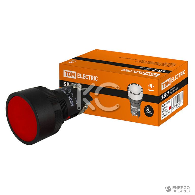 Кнопка СВ-7/22 (красная 1разм) TDM