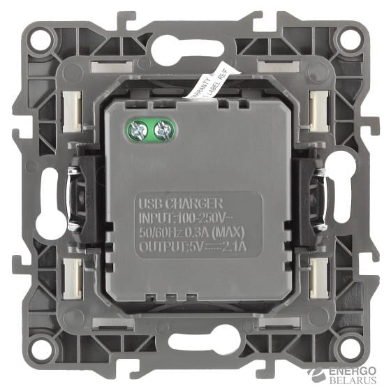 12-4110-12 ЭРА Устройство зарядное USB, 230В/5В-2100мА, IP20, Эра12, графит (6/60/1920)