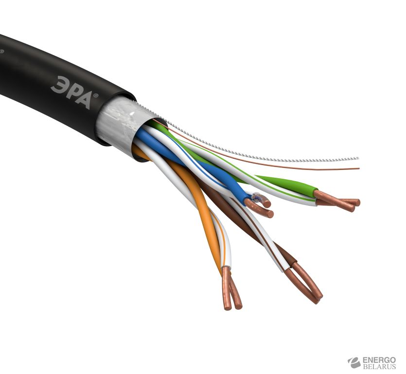 ЭРА Кабель витая пара F/UTP 4x2x24AWG Cat5e CU PE OUTDOOR 305 м SIMPLE (1/32) (1/32)