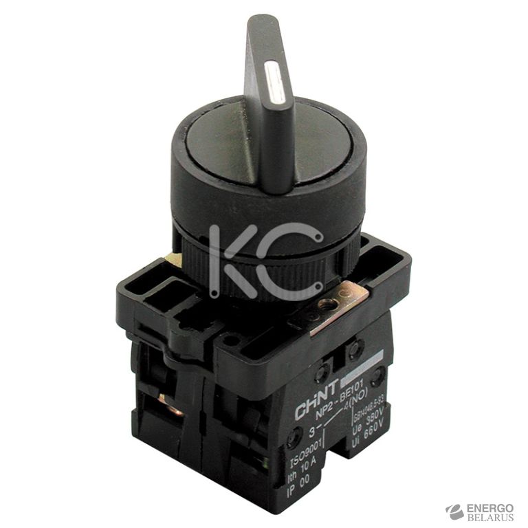 Переключатель NP2-ED25, 2 положения с фиксацией, 1НЗ +1НО IP40 (CHINT)