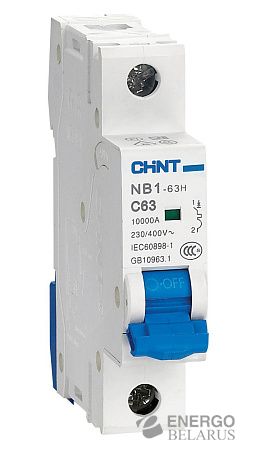 Выключатель автоматический NB1-63H 1P 25A C (10kA) CHINT