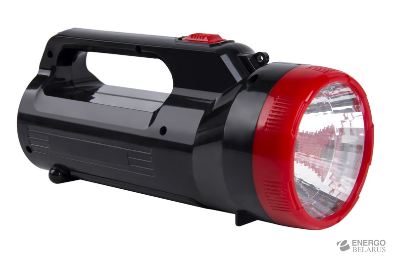 Аккумуляторный фонарь-прожектор Smartbuy 2 в 1  2W+18 LED, черно-красный