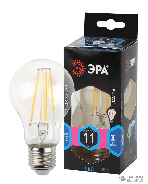 Лампа светодиодная F-LED BXS-9W-827-E14 gold ЭРА (филамент, свеча на ветру золот, 9Вт, тепл, E14) (10/100/4000)