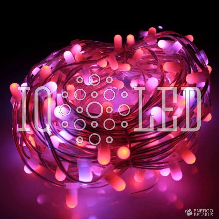 Гирлянда клип-лайт 12В, 15СМ, 100M, RGB, Светодиод.