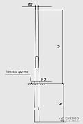 Опора металлическая консольная прямостоечная круглая ОМКПК