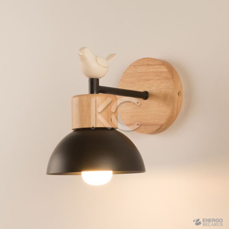 Светильник светодиодный настенный Астерия MMD-LED B136-2-1xE27, черный, Home Light