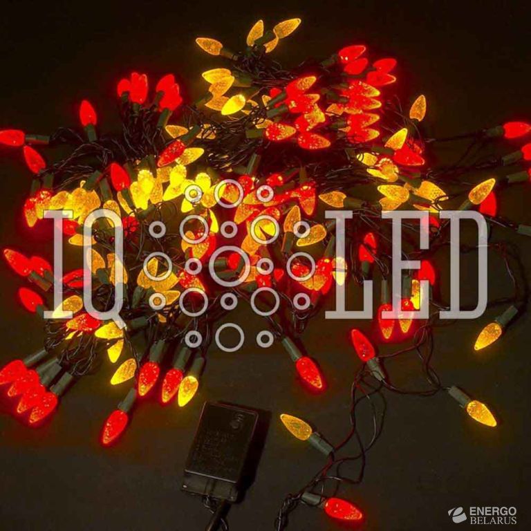 Гирлянда с контроллером 13M, 240V, ягода, красная, желтая