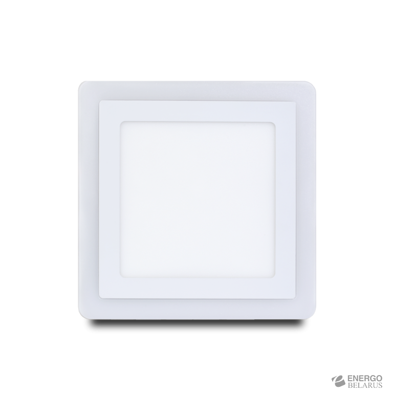 Светильник накладной (LED) Квадрат с подсветкой Smartbuy SBLSq1-DLB-18-3K-B