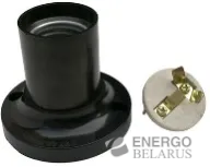 Патрон Е27 карболитовый YK745 черный потолочный