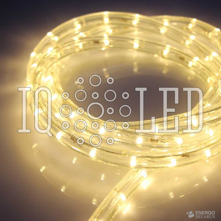 Дюралайт круглый 2W 100M 1M 12V белый теплый, 13мм, 12 Вольт