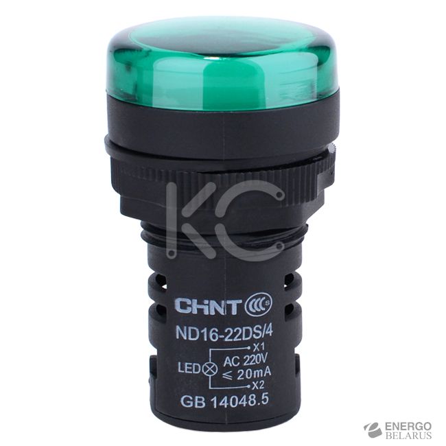 Индикатор ND16-22DS/4 зеленый АС230В (R) (CHINT)