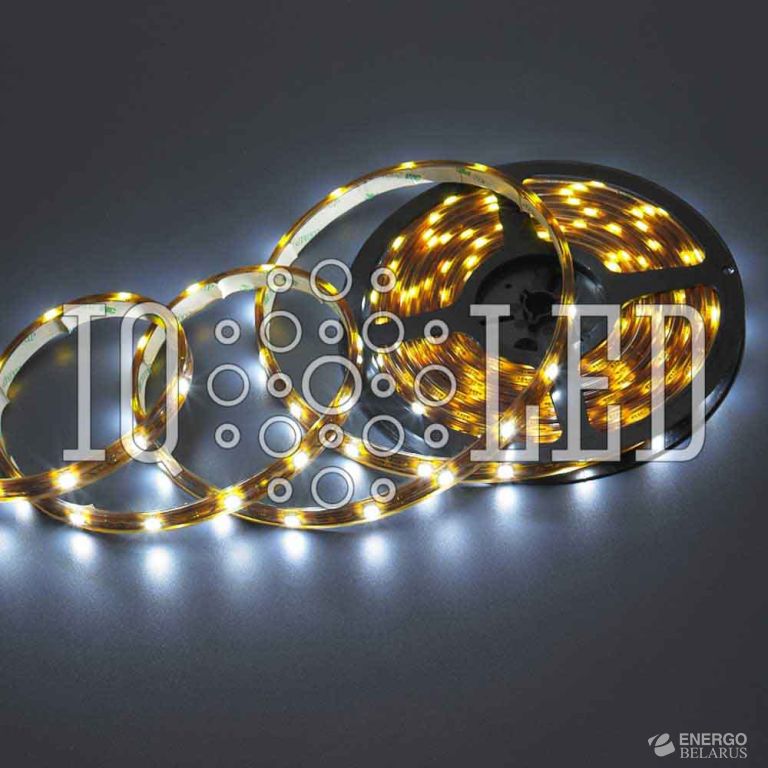 Лента светодиоидная 12V, IP67, 30 белая основа (Белая)