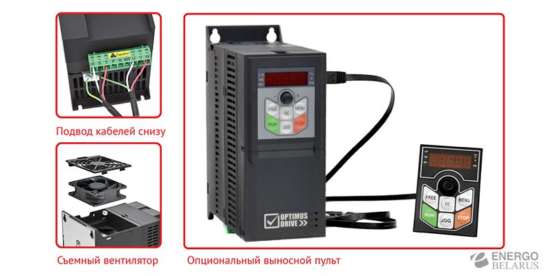 Преобразователь частоты Optimus Drive AD800В-4T037H/045L-PU0B, 3х380В, 37/45 кВт