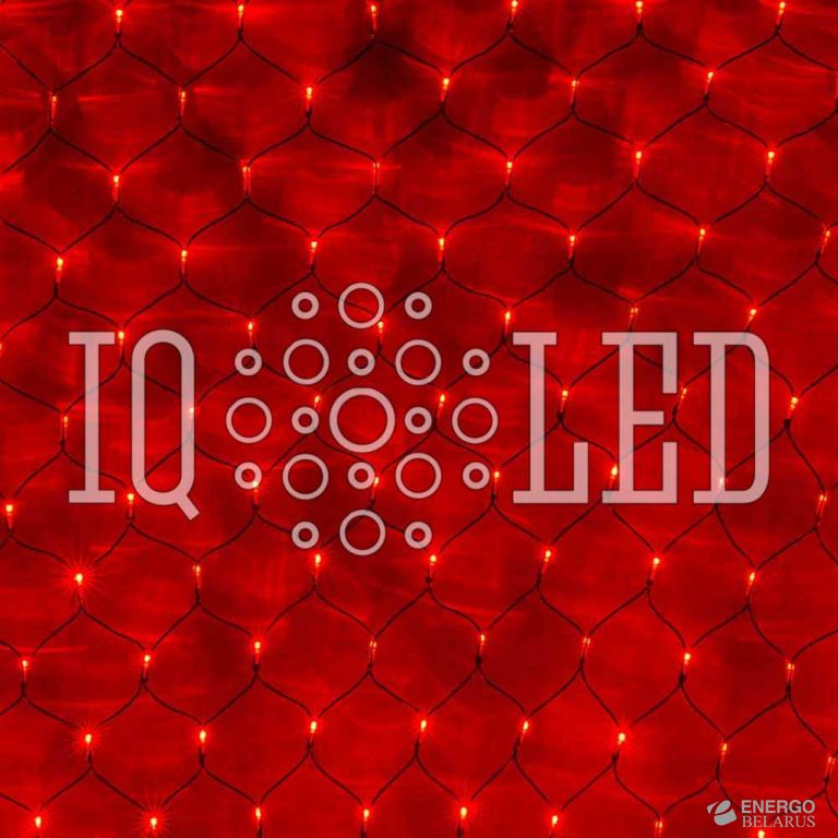 Сеть с контроллером 2*3M, 230V КРАСНЫЕ на черном