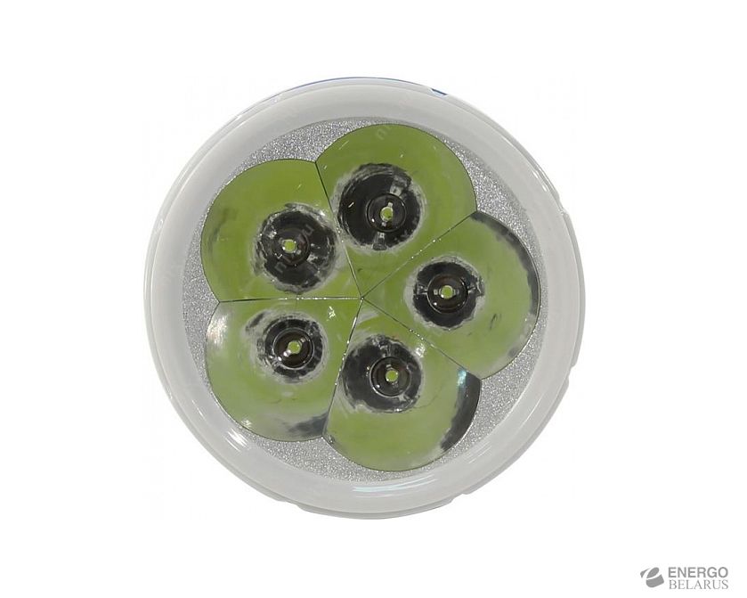 Аккумуляторный светодиодный фонарь 5 LED Smartbuy с прямой зарядкой, синий