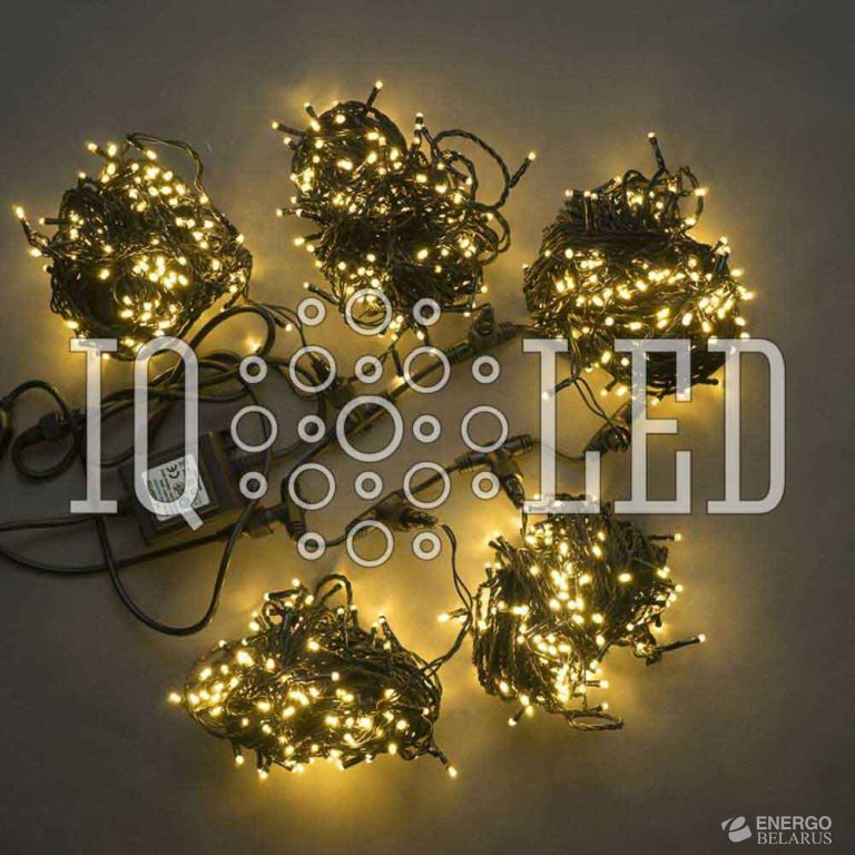 Спайдер лучевой гирлянда 24В, 20M*5, 5 нит. белый теплый на черном проводе 230V, 60W трансф.