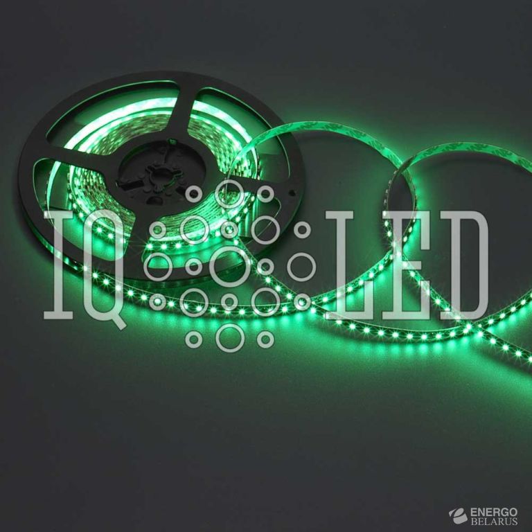 Лента светодиодная 5M Гибкая полоса, 12V, белая основа (Зеленая)