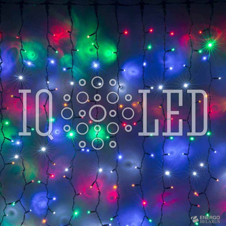 Дождь динамика 1,5M, 230V (мульти светод/черный)