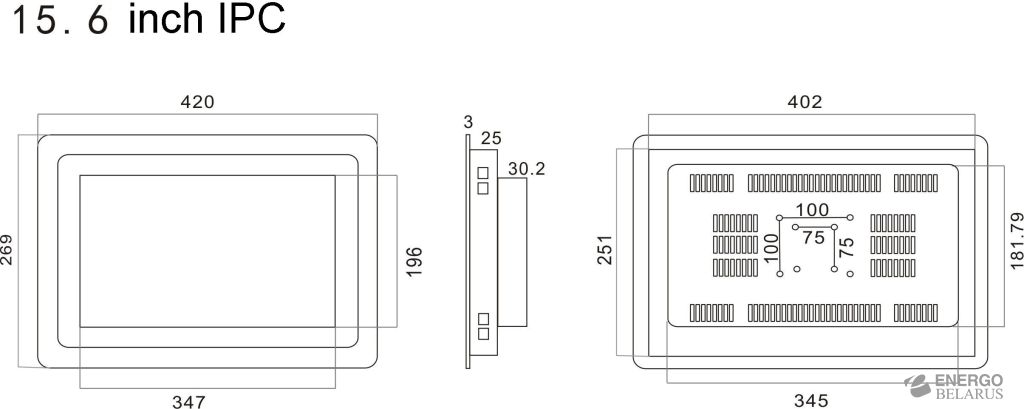 Компьютер промышленный панельный Wecon WPC-151609A, 15,6 дюймов