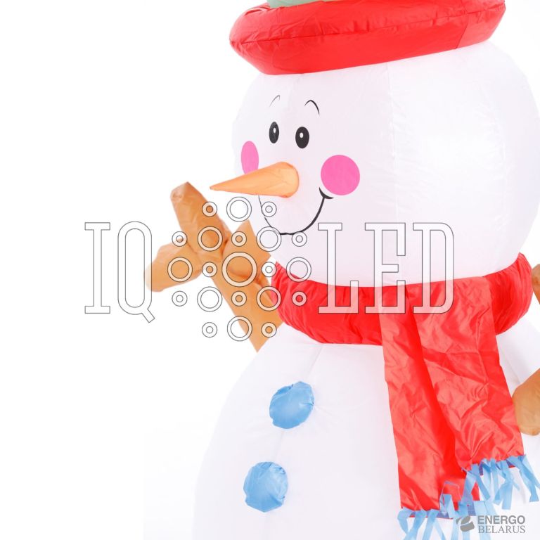 Фигура 3D надувная “Снеговик в красном цилиндре”