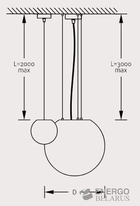 Светильник подвесной в форме шара M3 Light SPHERE_P