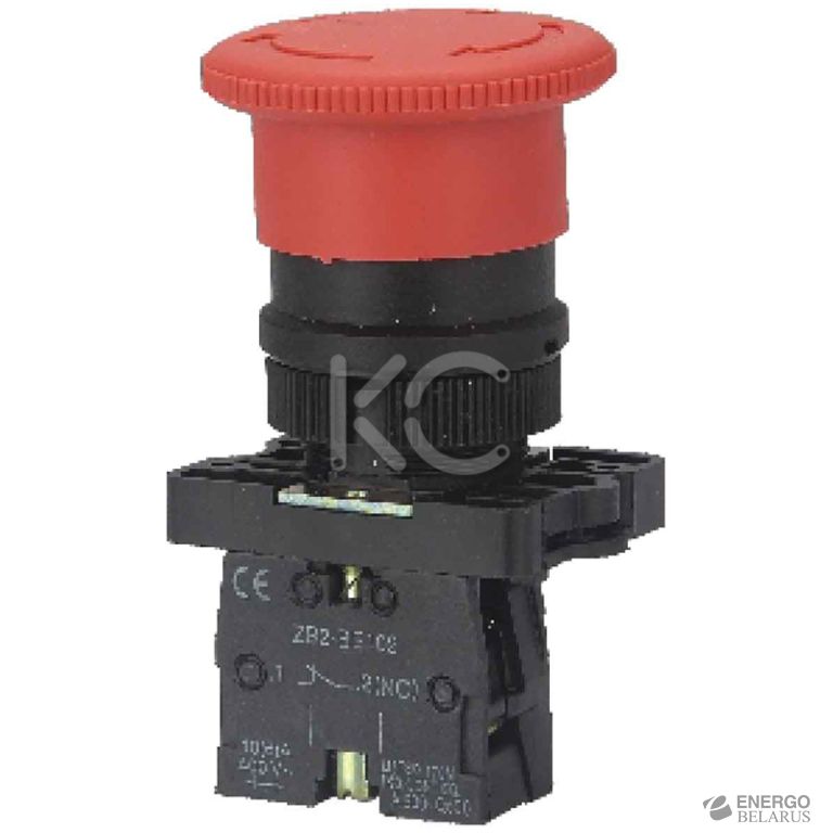 Кнопка управления XB2-BS542 красная NC (Грибок с фиксацией)