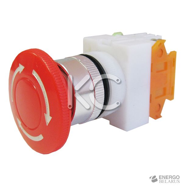 Кнопка управления SB-49 Грибок с фиксацией красная 1з+1р КС