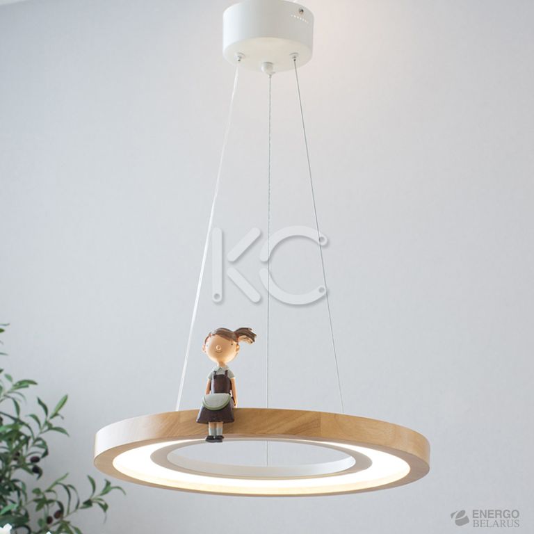 Светильник светодиодный подвесной Астерия MMD-LED D259-2-24W, 4000K, дерево, Home Light
