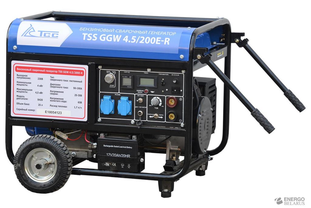 Генератор сварочный бензиновый TSS GGW 4.5/200E-R