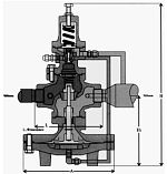 Регулятор давления с управляющим клапаном-задатчиком GP-2000