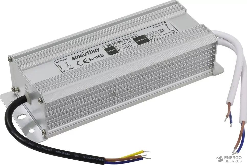 Драйвер для LED ленты IP67 100W, Smartbuy