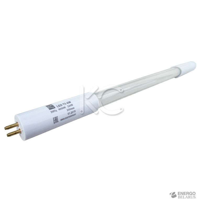 Лампа светодиодная T5-6W-G5-4000К-КС (300мм)