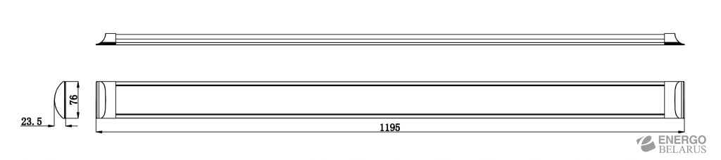 Светильник светодиодный линейный ЭРА  SPO-5-40-4K-M (F) 36Вт 4000К 3050Лм IP20 1200х75мм матовый