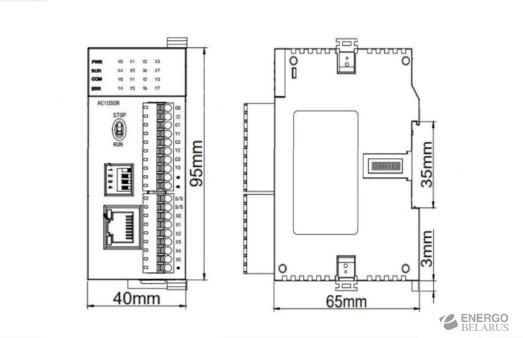 Контроллер программируемый логический (ПЛК) Optimus Drive AT16S0T-RU