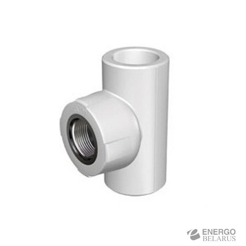 Тройник комбинированный с внутренней резьбой 32х1/2"х32 (30/10) Valfex белый