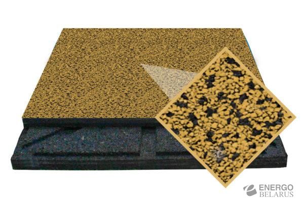 Мат резиновый Rubtex Mats Sport ColorMix 15% EPDM 20*1000*1000 мм