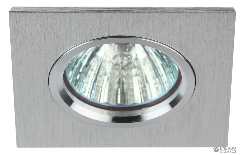 KL57 SL Светильник ЭРА литой  "алюминевый " MR16,12V/220V, 50W  серебро (100/1400)