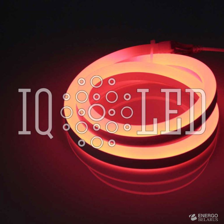 Неон SMD2835 220V, 120P, big size красный, 12х25мм, 1метр