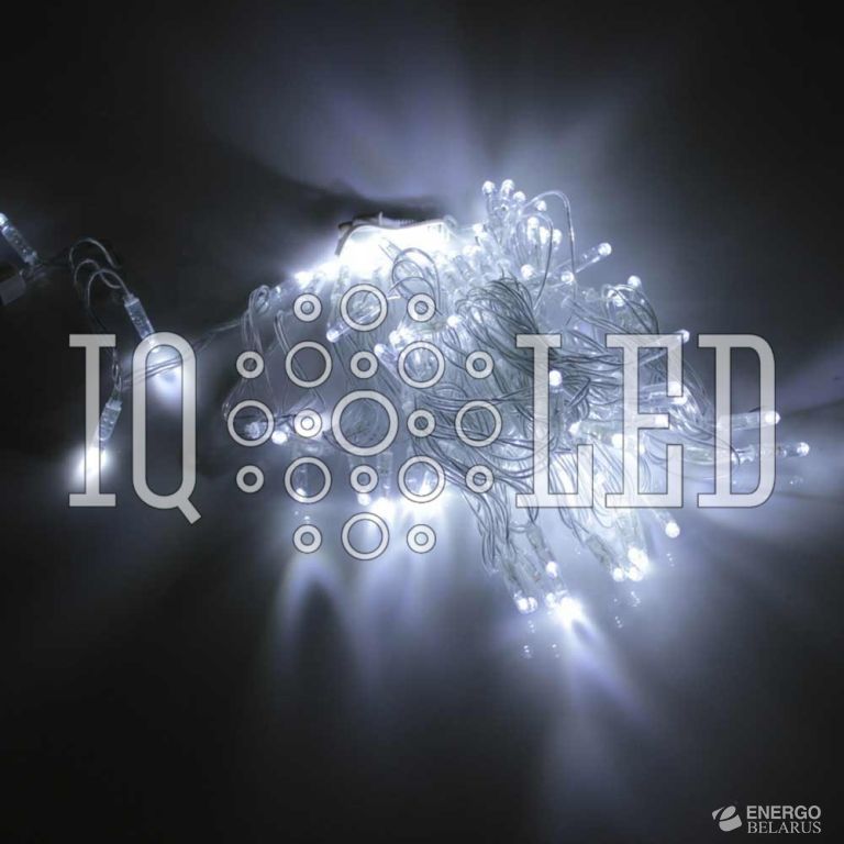 Гирлянда постоянного свечения 20M, 240V, белая / прозрачный провод, соединяемая (без силового шнура) (с колпачком)