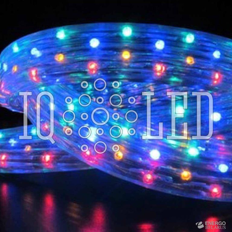 Дюралайт плоский 5W 50M 240V мульти, 11*28 (2м)