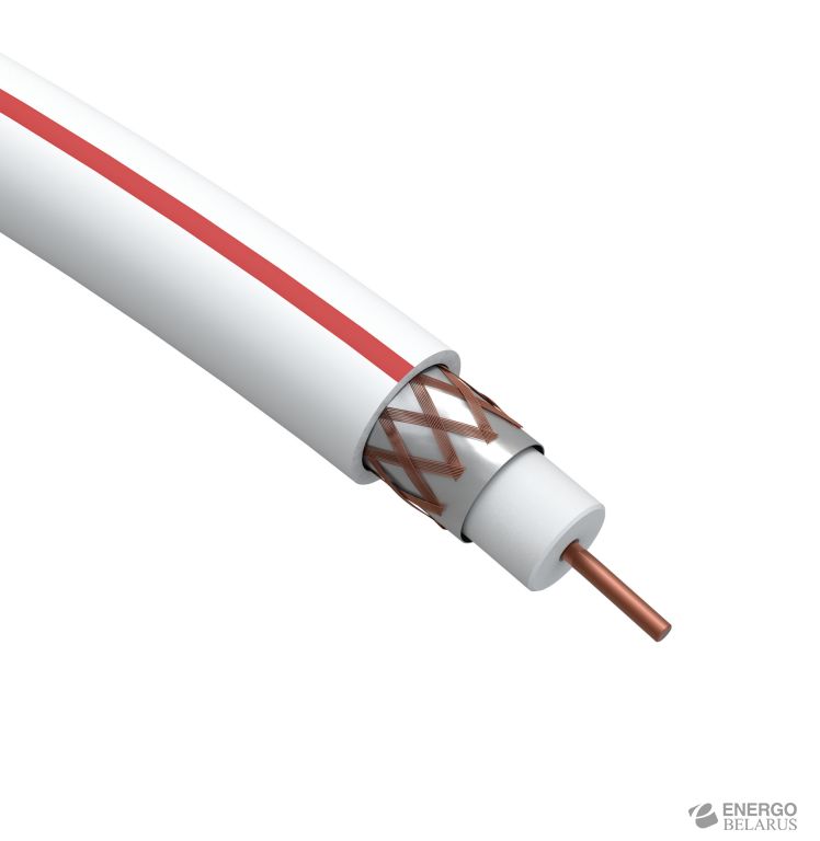ЭРА Кабель коаксиальный SAT 50 М, 75 Ом, Cu/(оплётка Cu 75%), PVC, цвет белый, бухта 50 м (10/210)