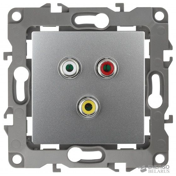 12-3113-03 ЭРА Розетка RCA, IP20, Эра12, алюминий