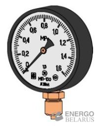Манометр показывающий МП100М5 газовый