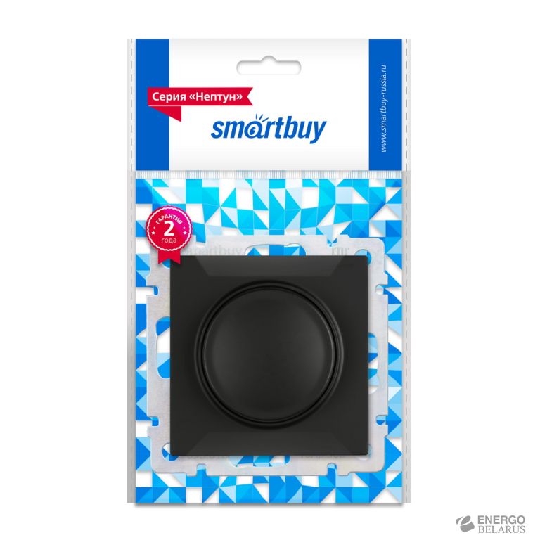 Светорегулятор (диммер) 600W, черный, "Нептун" Smartbuy