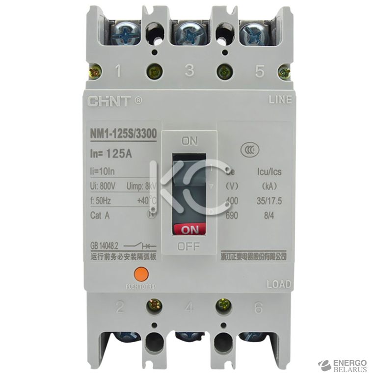 Автоматический выключатель NM1-125S/3Р 40A 25кА CHINT